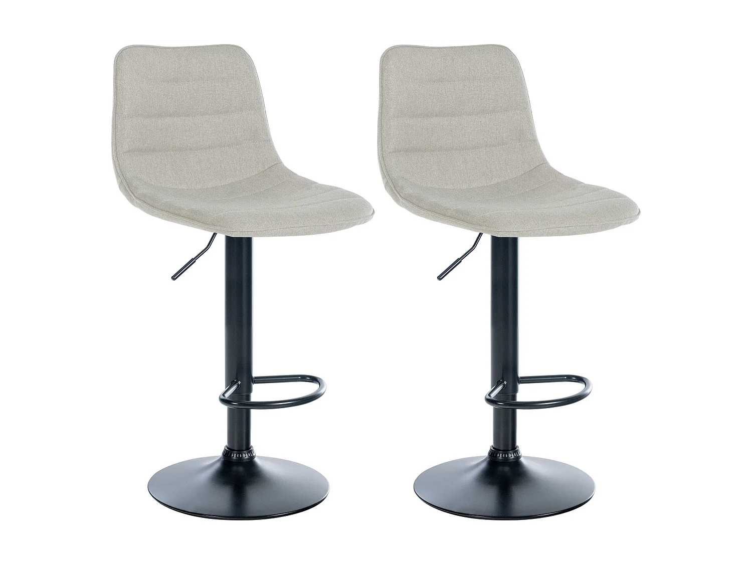 Lot de 2 tabourets métal crème 45 x 46 x 89 cm 10_0004309