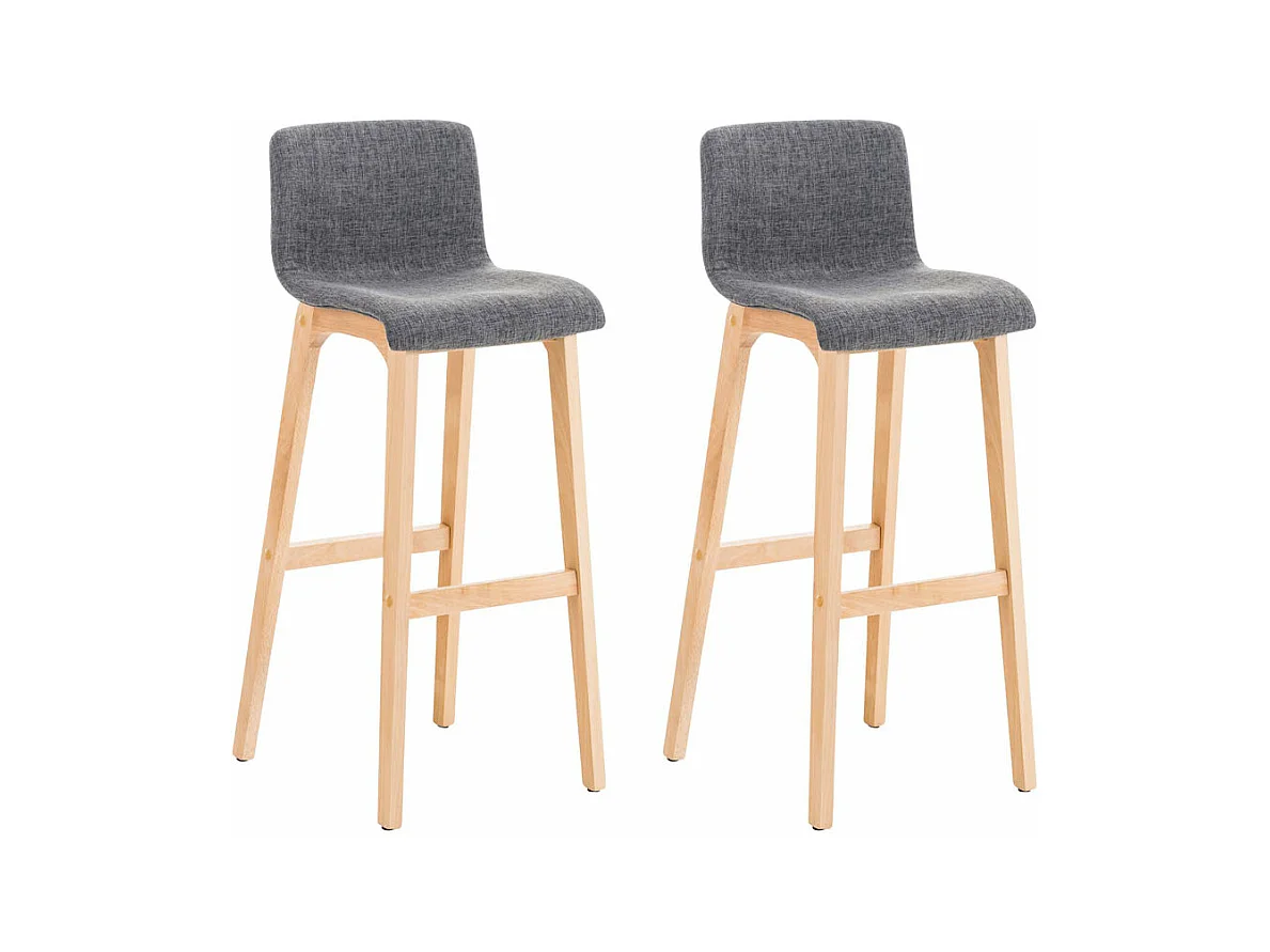 Lot de 2 tabourets bois marron 41 x 46 x 101 cm 10_0004213