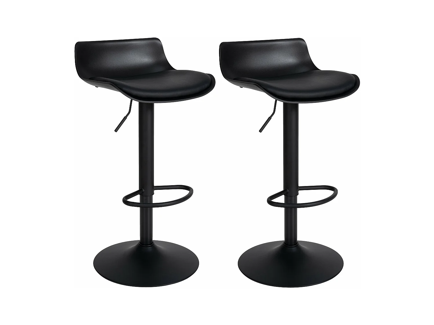 Tabouret de bar x2 métal argentée 43 x 44 x 75 cm 10_0004017