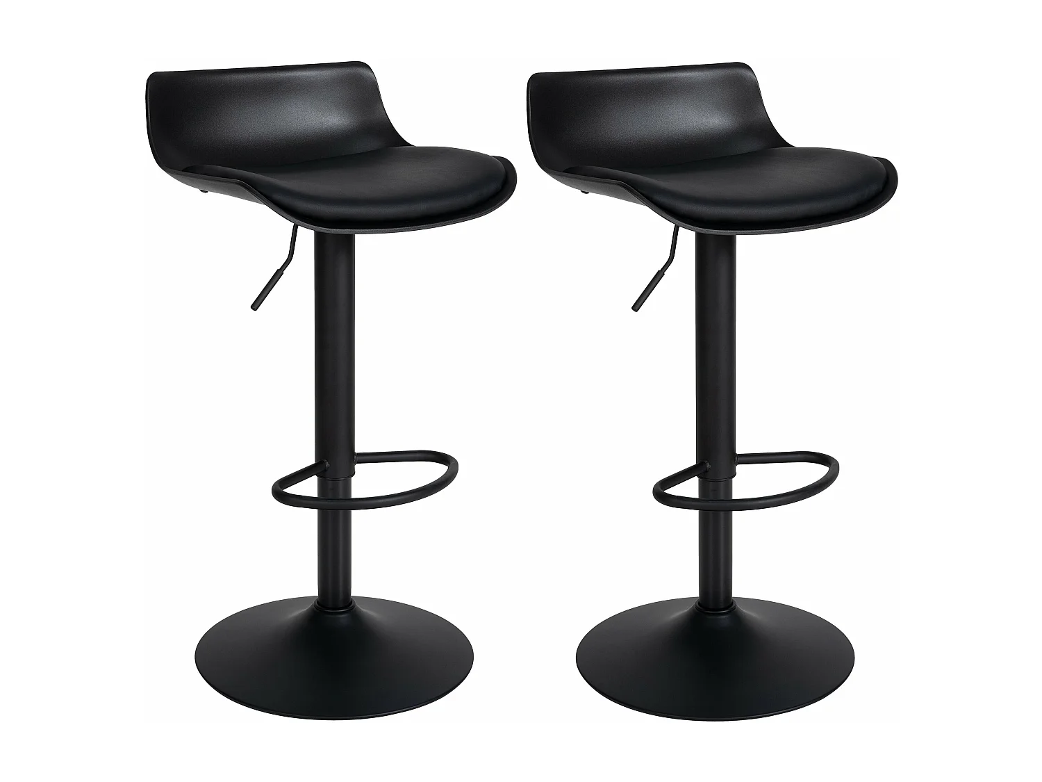 Tabouret de bar x2 métal argentée 43 x 44 x 75 cm 10_0004017