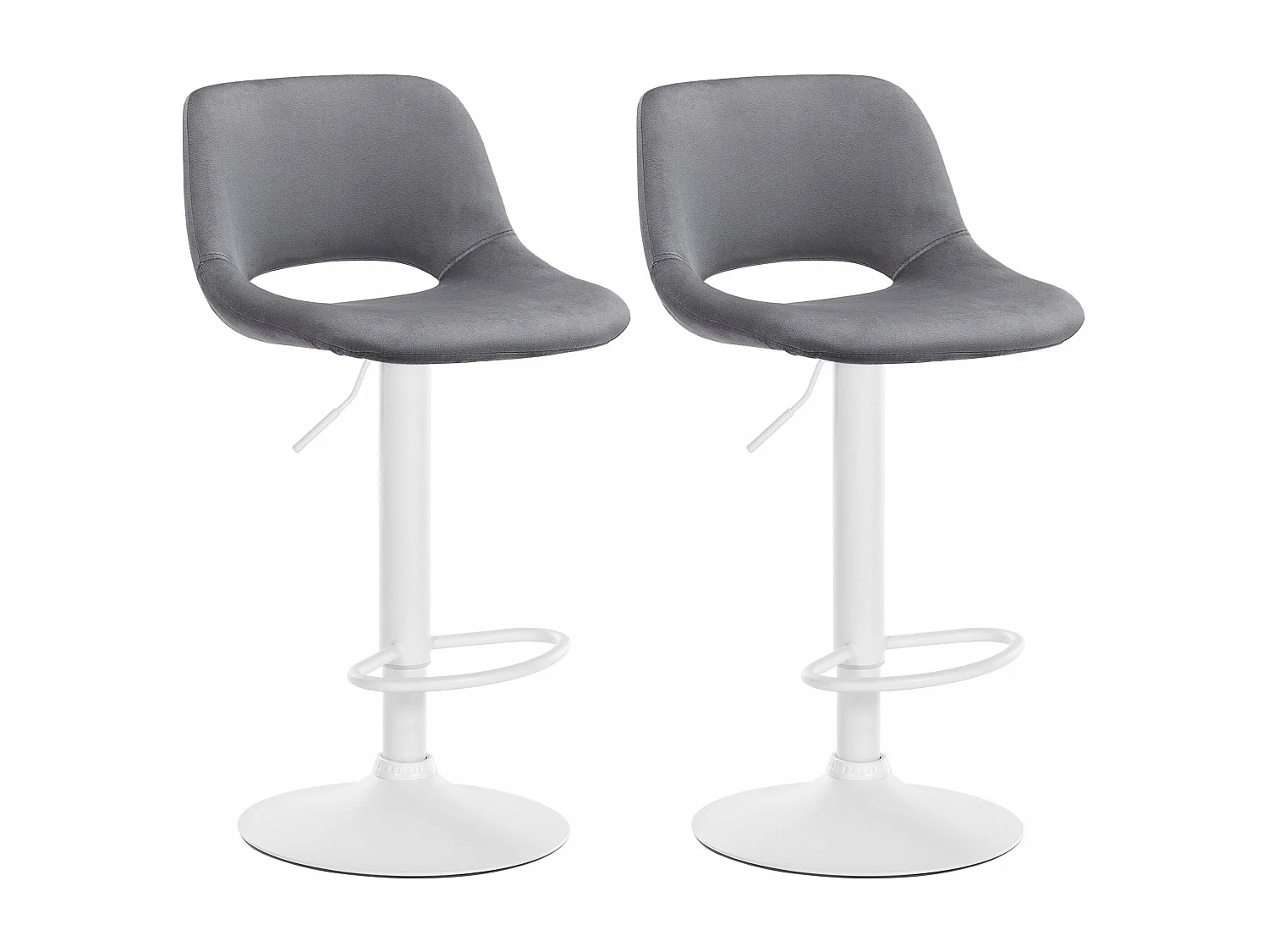 Tabourets de bar chaises métal blanche 42 x 46 x 86 cm 10_0004091