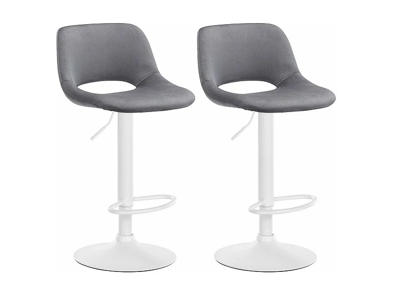 Tabourets de bar chaises métal blanche 42 x 46 x 86 cm 10_0004091