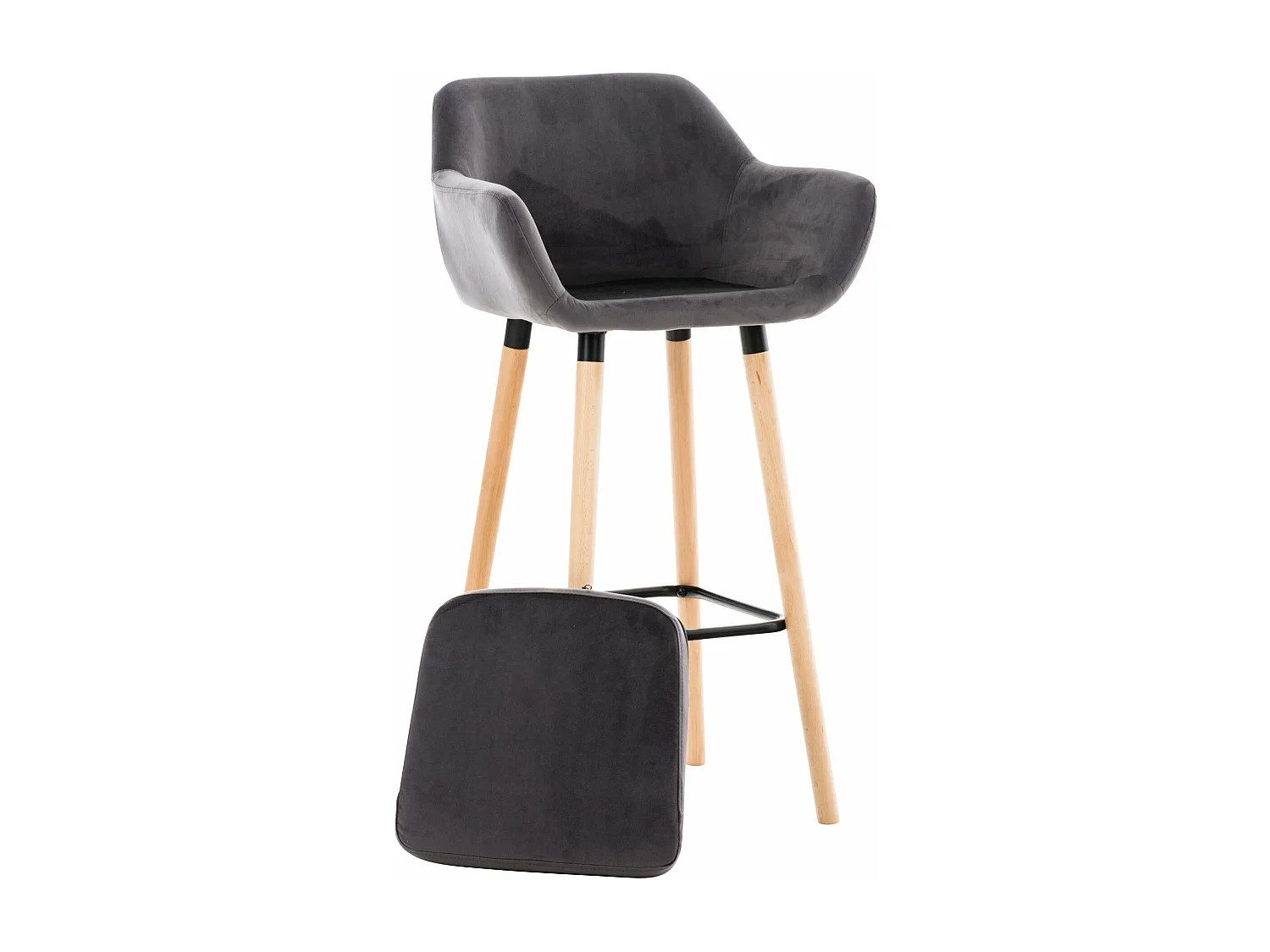 Tabouret de bar lounge métal marron 55 x 46 x 99 cm 10_0004912