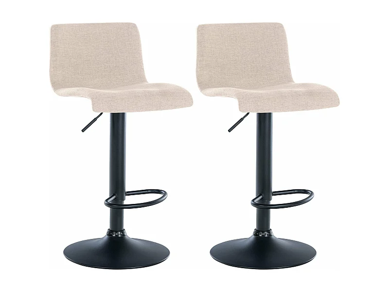 Lot de 2 tabourets métal crème 39 x 36 x 84 cm 10_0004051