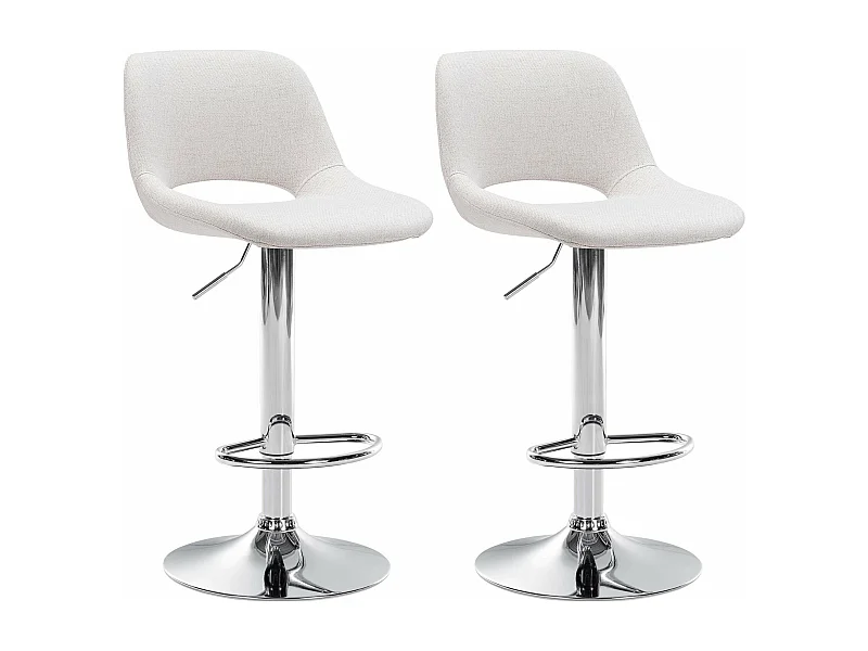 Tabourets de bar chaises métal crème 42 x 46 x 86 cm 10_0004093