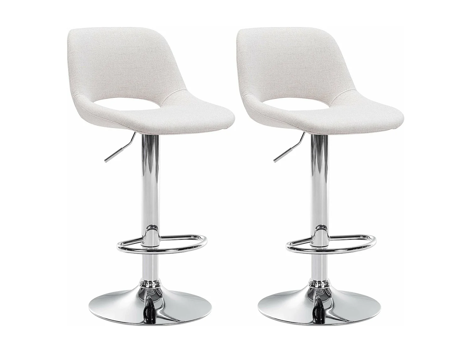 Tabourets de bar chaises métal crème 42 x 46 x 86 cm 10_0004093