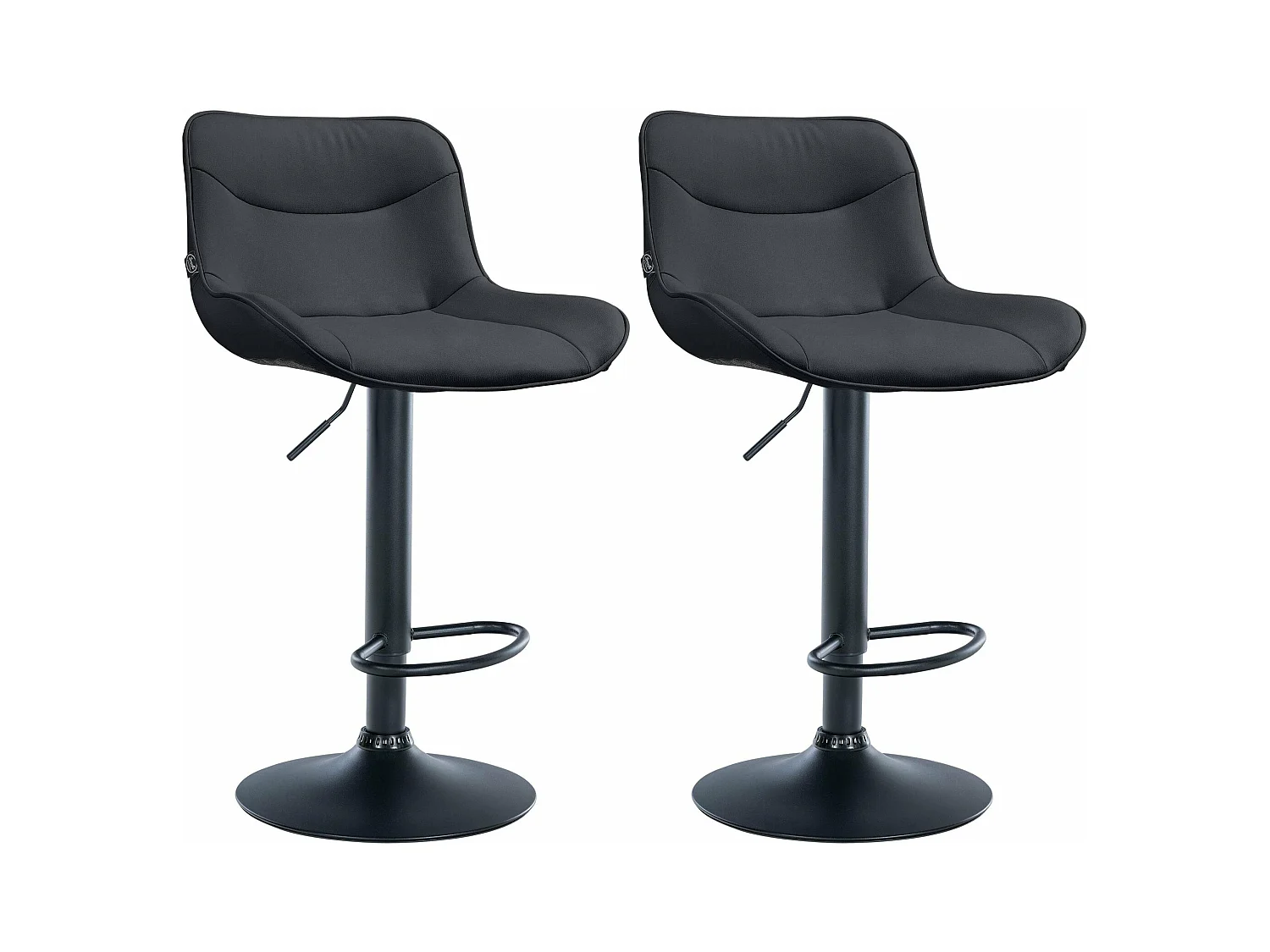 Lot de 2 tabourets métal argentée 49 x 51 x 85 cm 10_0004453