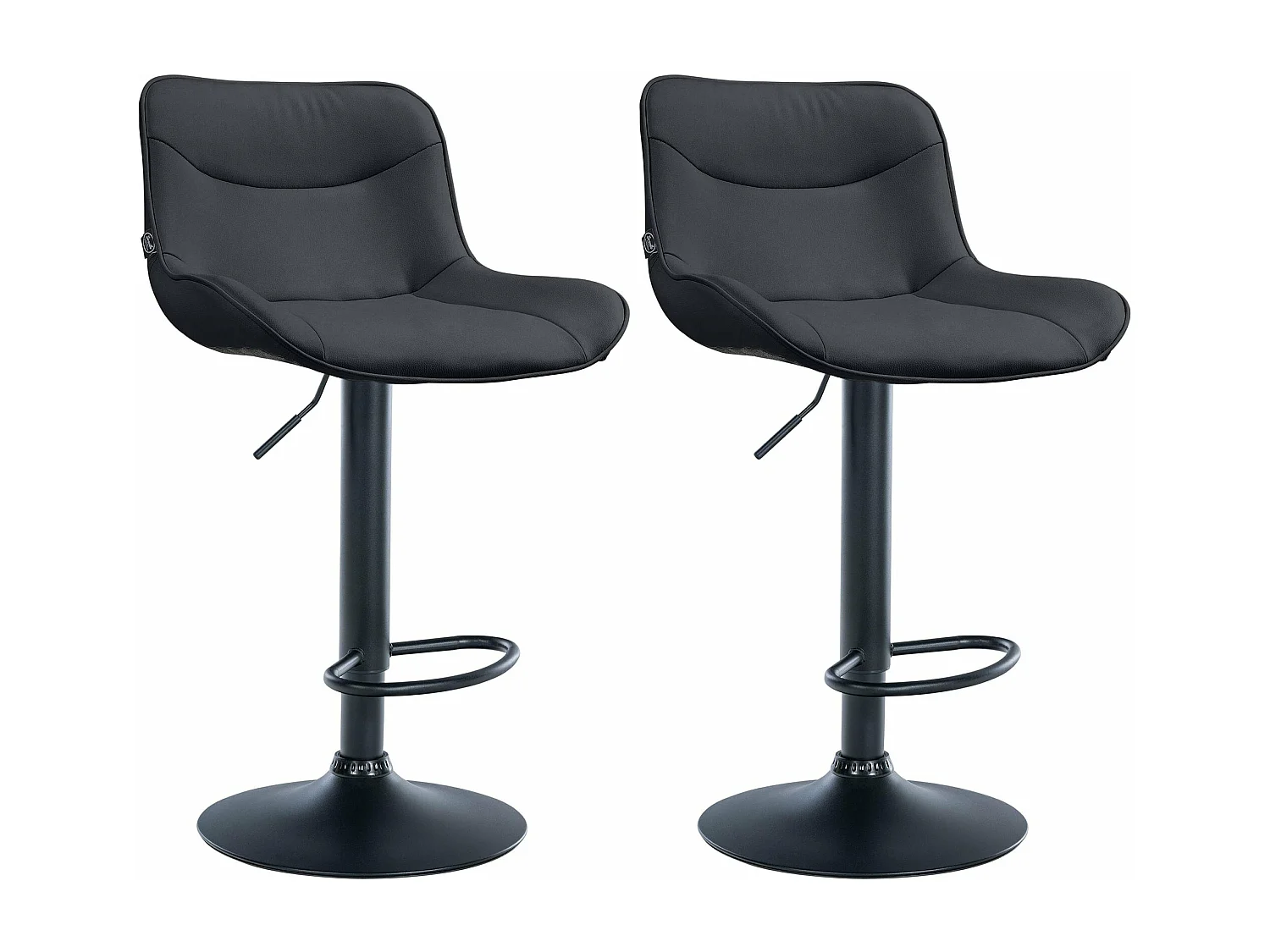 Lot de 2 tabourets métal argentée 49 x 51 x 85 cm 10_0004453