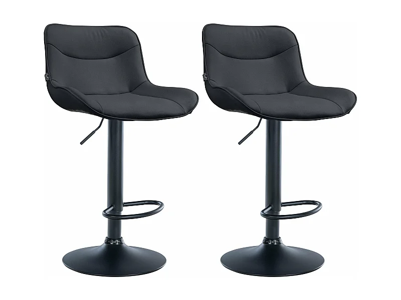 Lot de 2 tabourets métal argentée 49 x 51 x 85 cm 10_0004453