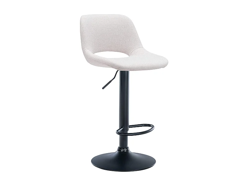 Tabouret de bar chaise métal crème 42 x 46 x 86 cm 10_0004614