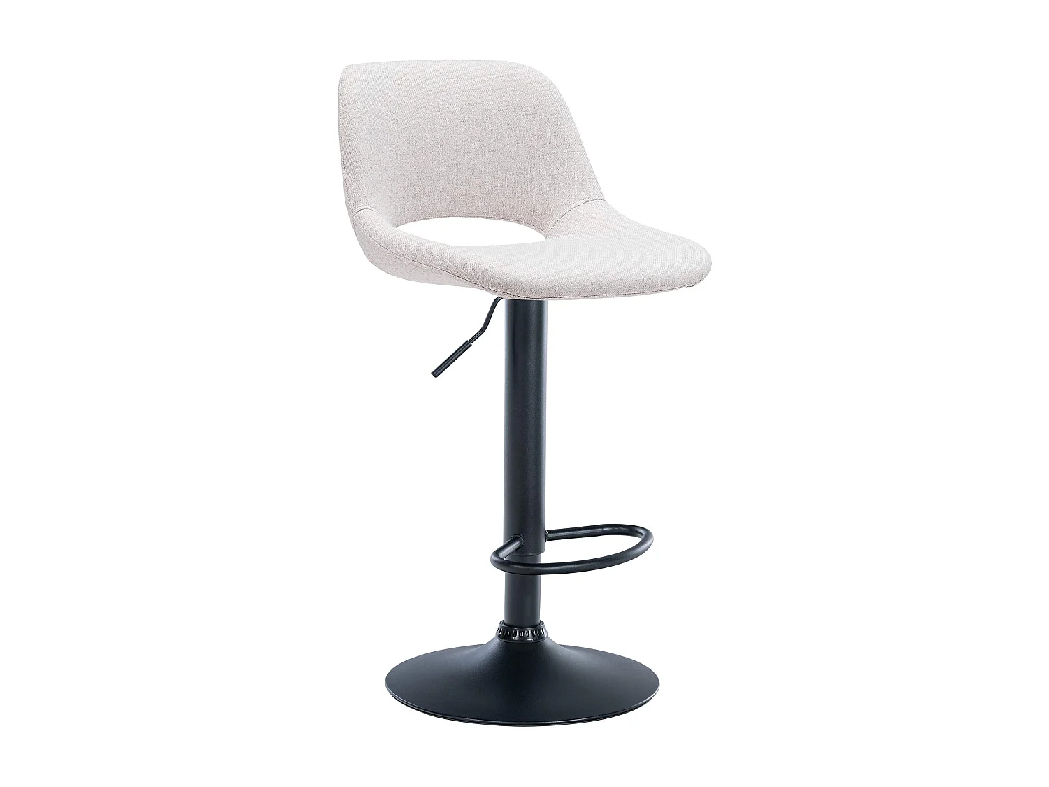 Tabouret de bar chaise métal crème 42 x 46 x 86 cm 10_0004614