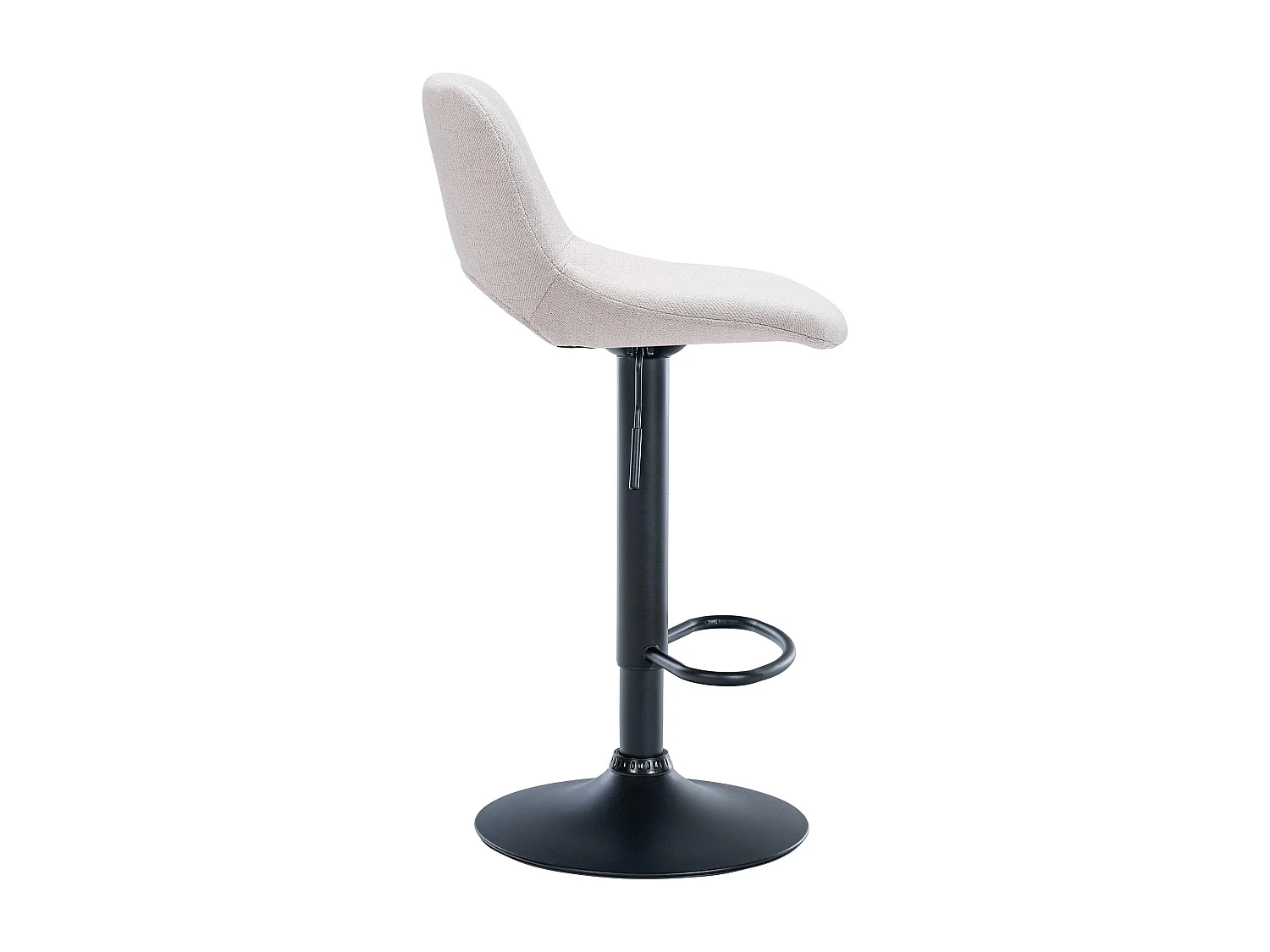 Tabouret de bar chaise métal crème 42 x 46 x 86 cm 10_0004614
