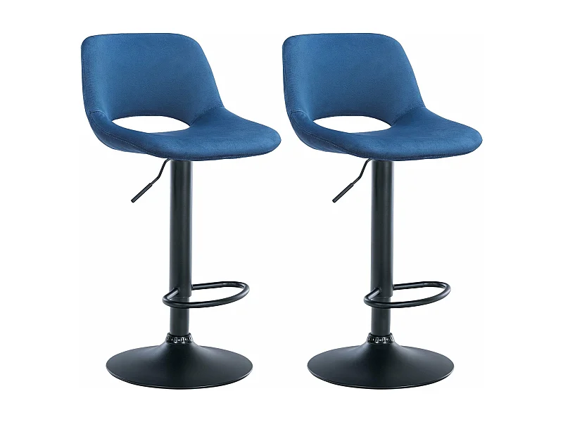 Tabourets de bar chaises métal bleue 42 x 46 x 86 cm 10_0004080