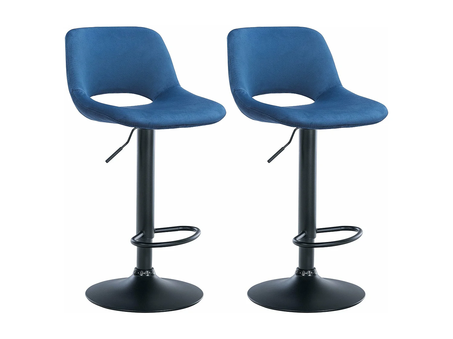 Tabourets de bar chaises métal bleue 42 x 46 x 86 cm 10_0004080