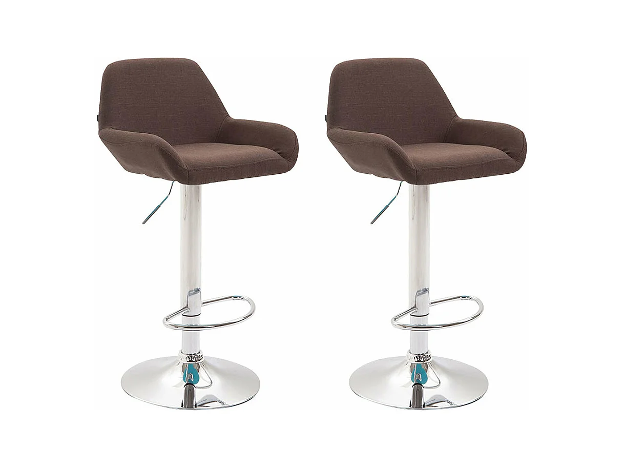 Lot de 2 tabourets métal blanche 51 x 52 x 89 cm 10_0004038