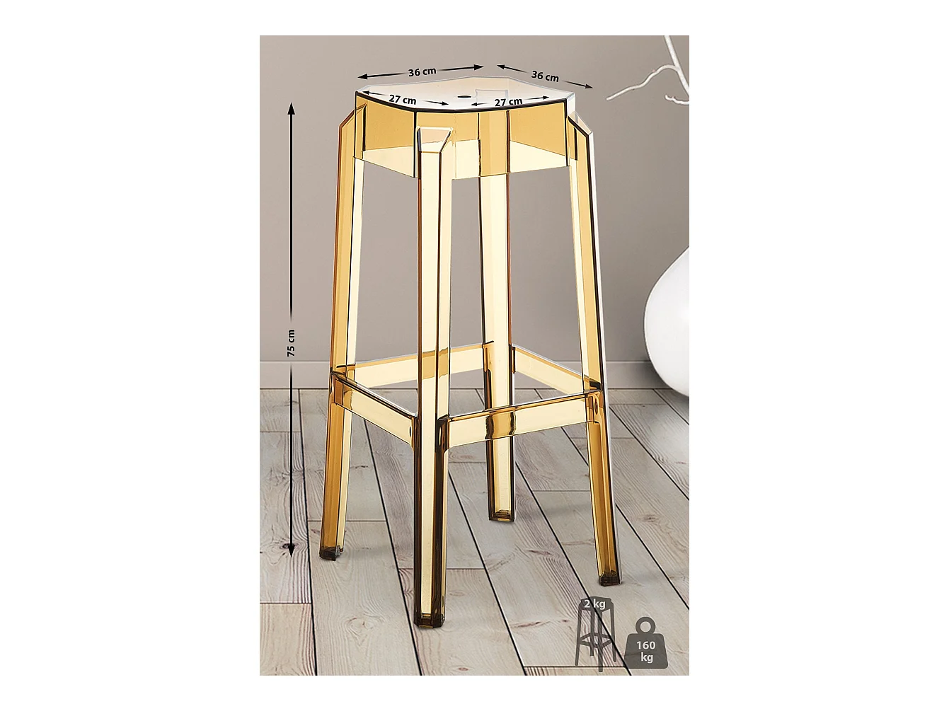 Tabouret de bar x1 36 x 36 x 75 cm 10_0004872