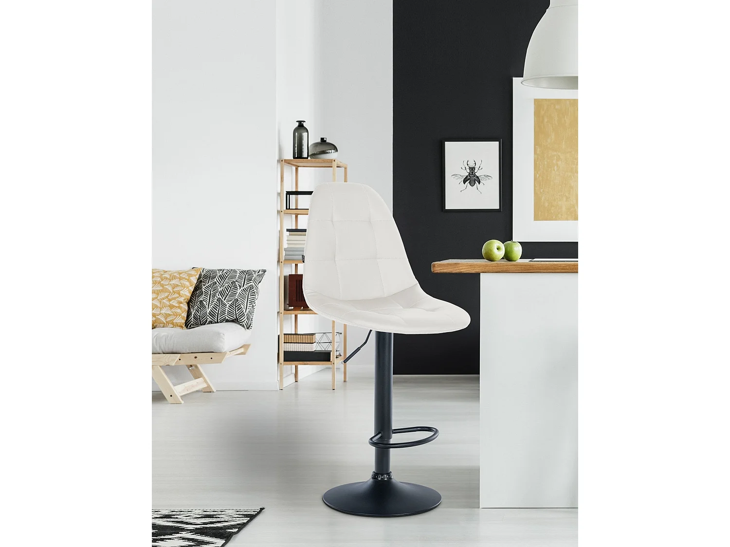 Tabouret de bar x1 métal blanche 47 x 56 x 58 cm 10_0004819