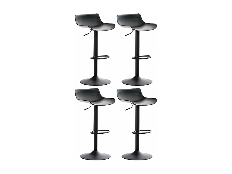 Tabourets de bar x4 métal argentée 43 x 44 x 75 cm 10_0004498