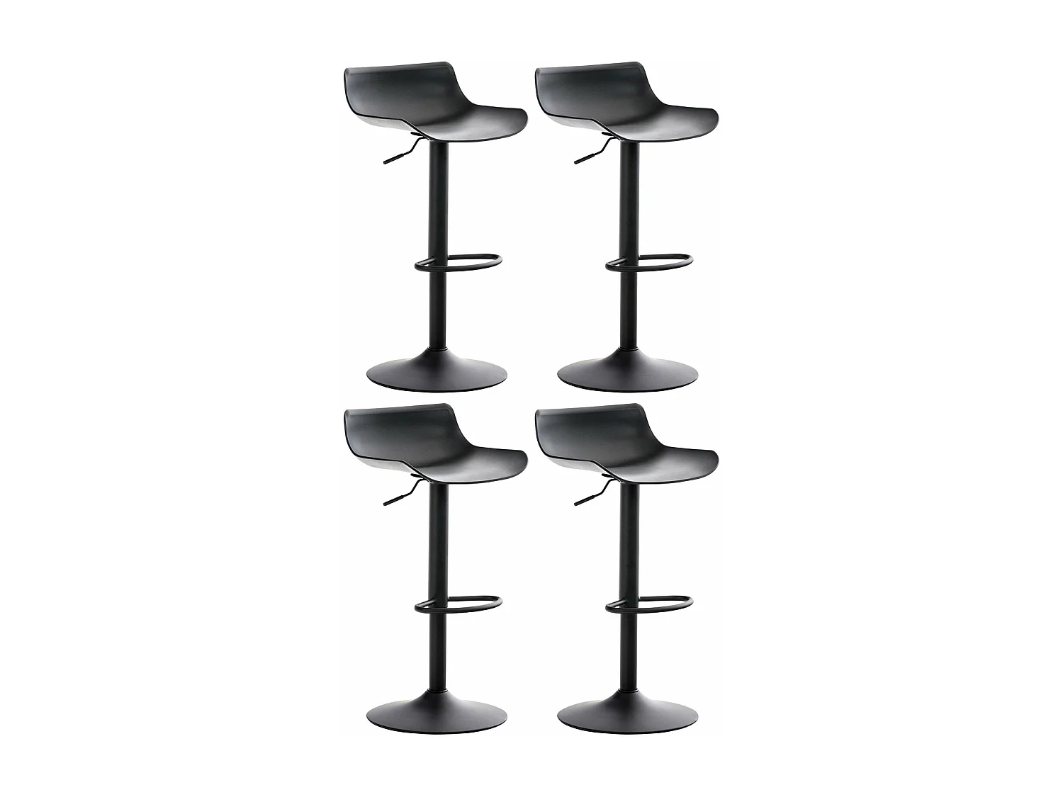 Tabourets de bar x4 métal argentée 43 x 44 x 75 cm 10_0004498