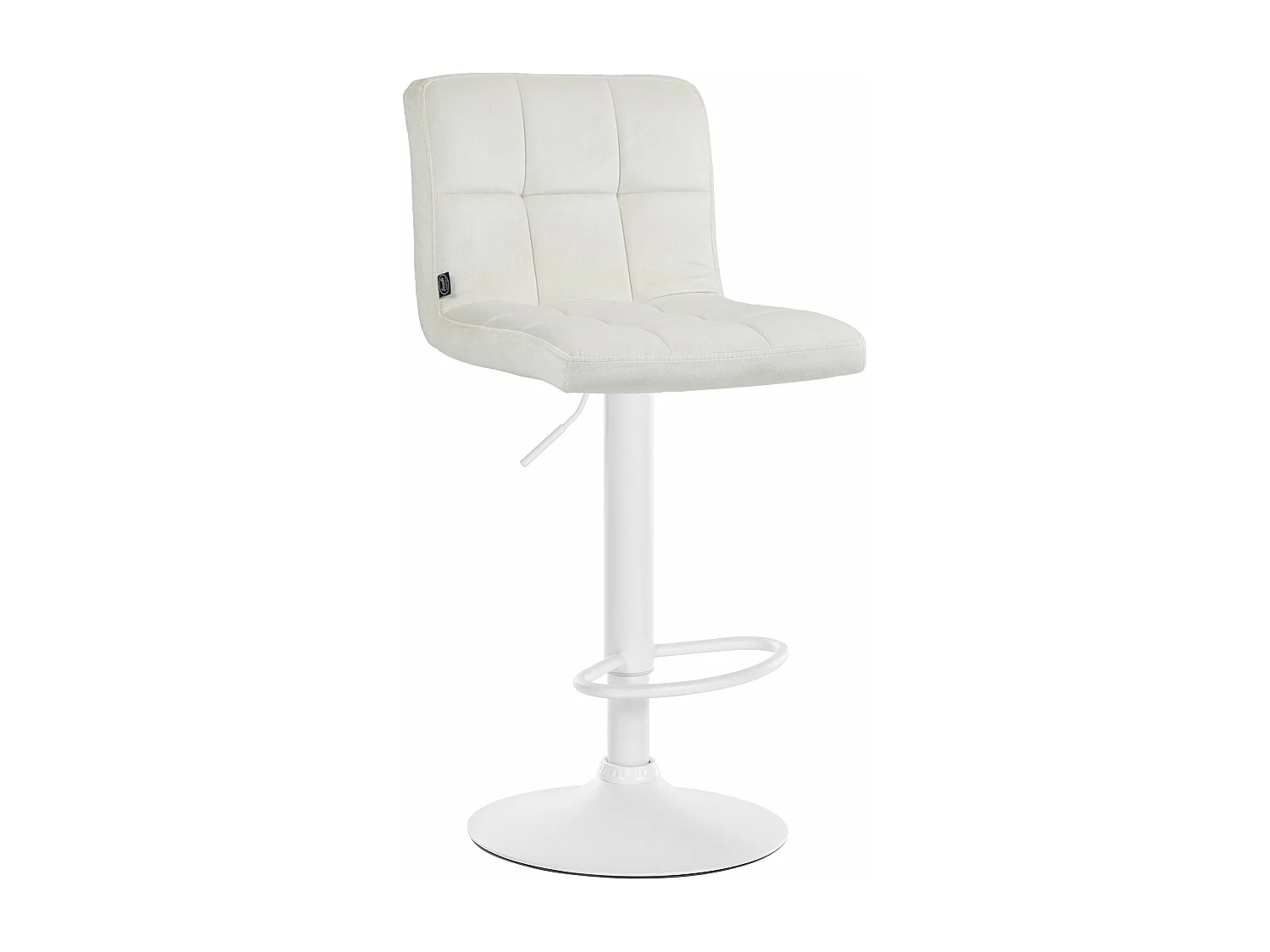 Tabouret de bar chaise métal blanche 46 x 47 x 94 cm 10_0005336