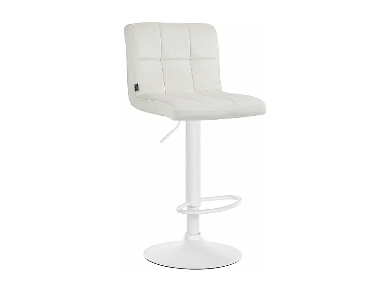 Tabouret de bar chaise métal blanche 46 x 47 x 94 cm 10_0005336