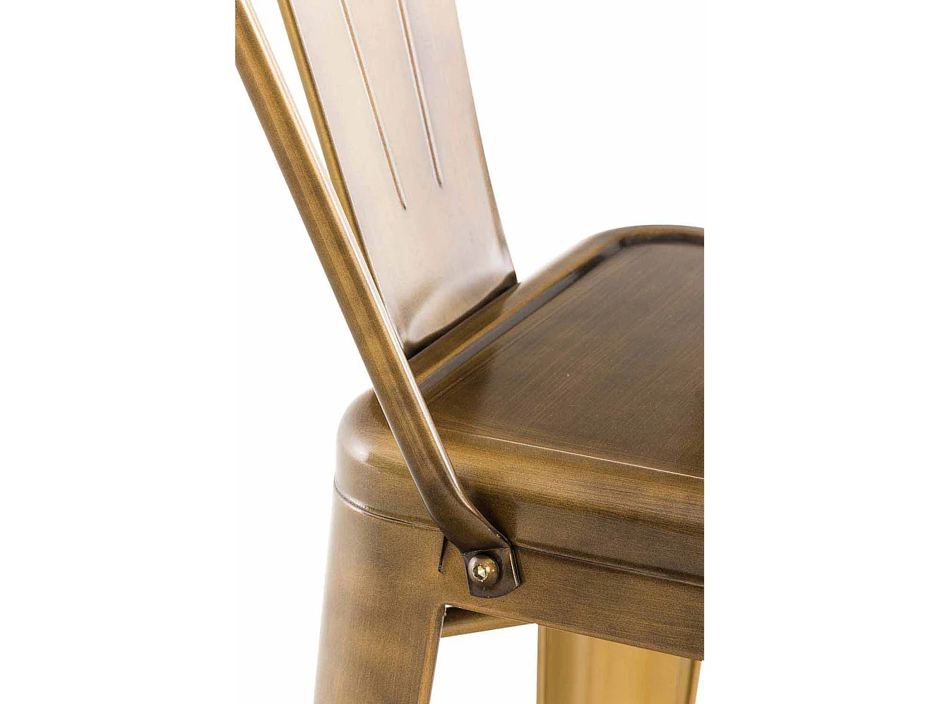 Lot de 4 tabourets métal argentée 44 x 52 x 115 cm 10_0004487