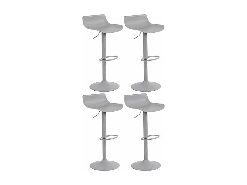 Tabourets de bar x4 métal grise 43 x 44 x 75 cm 10_0004499