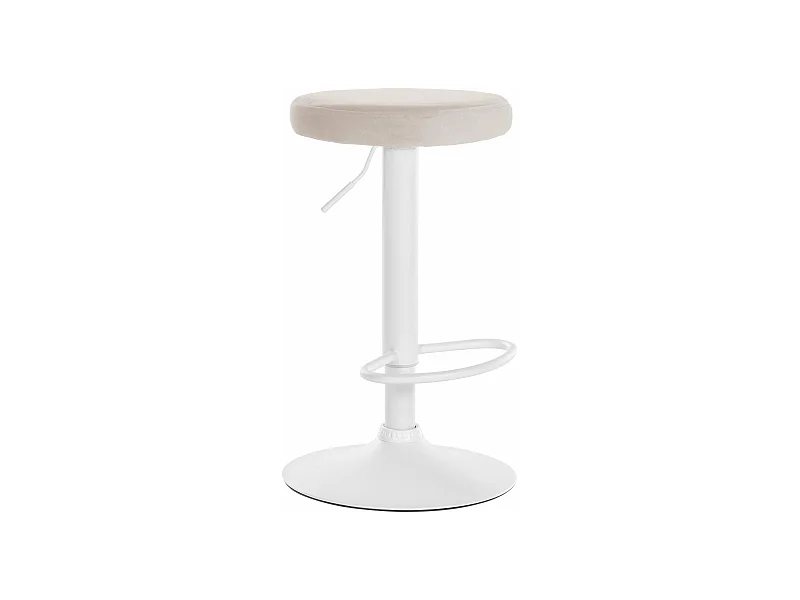 Tabouret de bar x1 métal blanche 38.5 x 38.5 x 60 cm 10_0005355