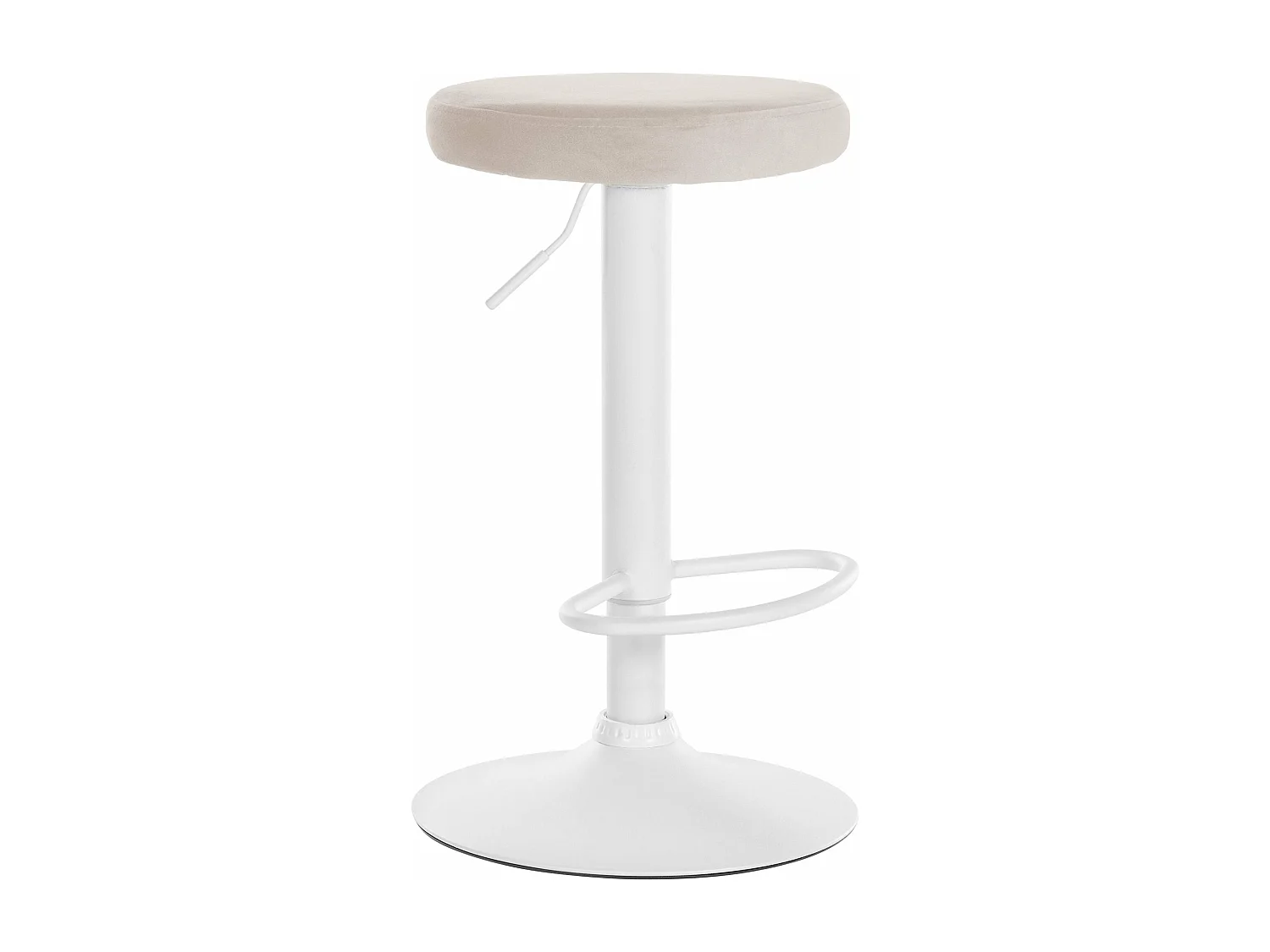 Tabouret de bar x1 métal blanche 38.5 x 38.5 x 60 cm 10_0005355