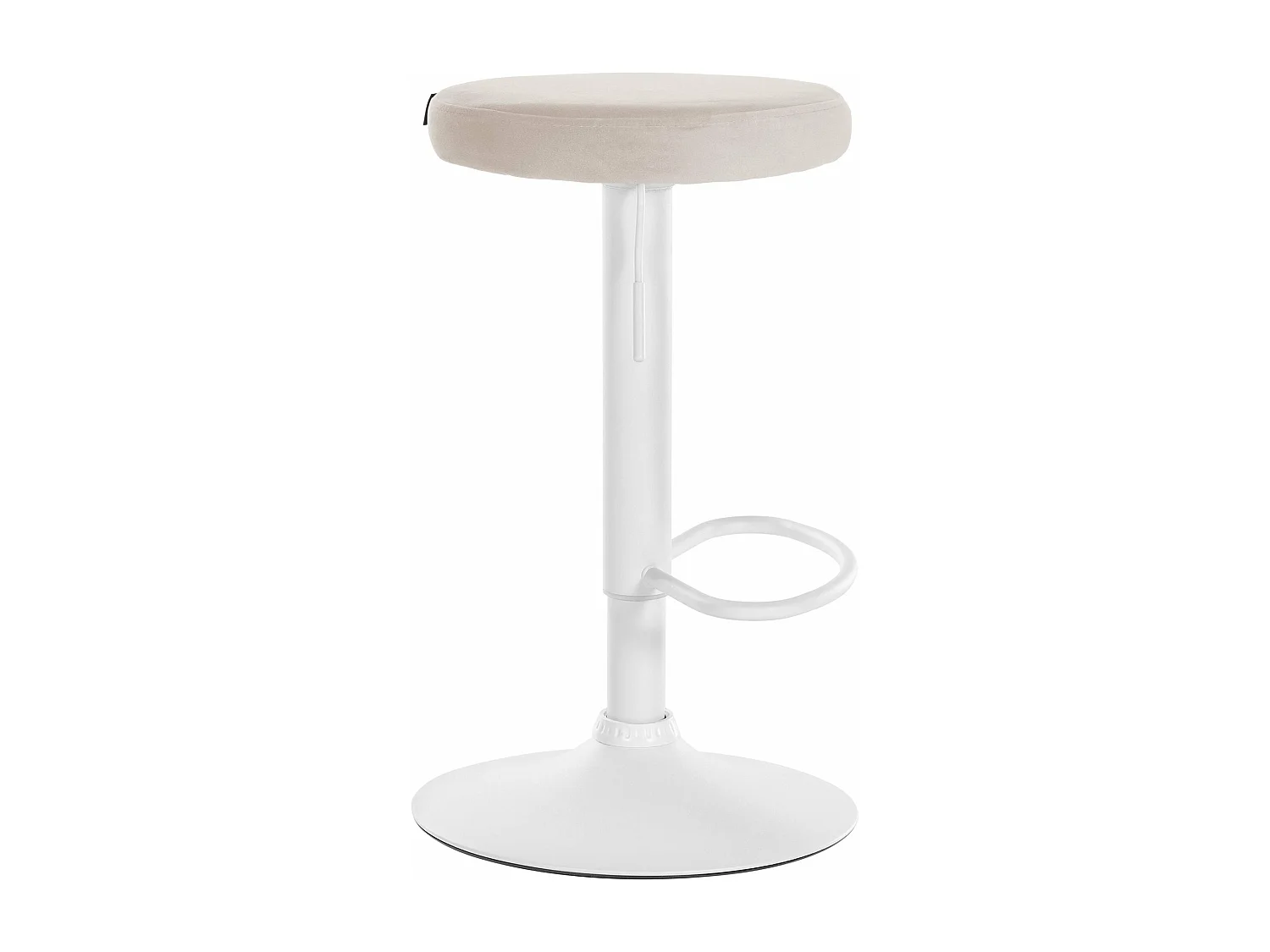 Tabouret de bar x1 métal blanche 38.5 x 38.5 x 60 cm 10_0005355