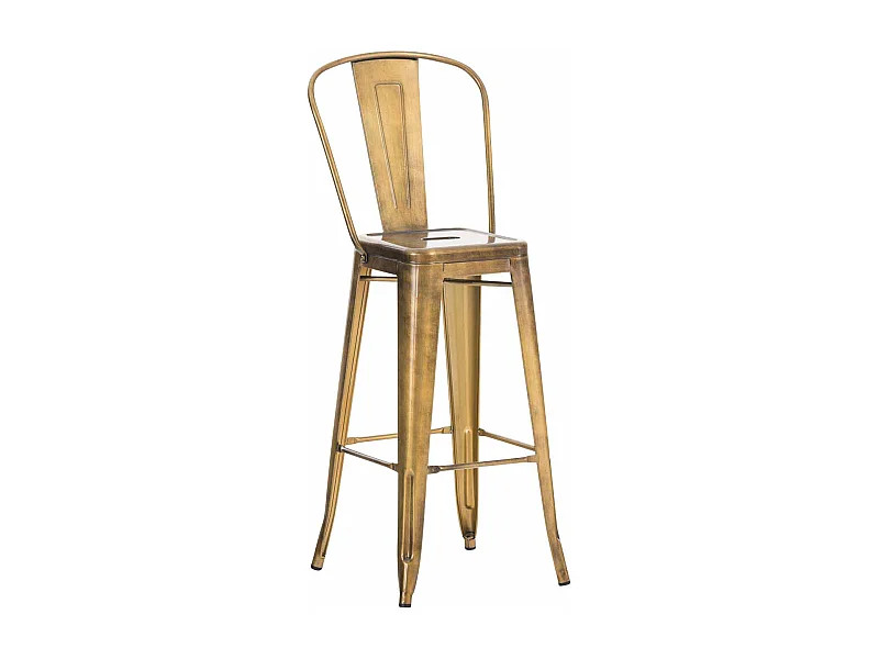Tabouret de bar x1 métal argentée 44 x 52 x 115 cm 10_0004527