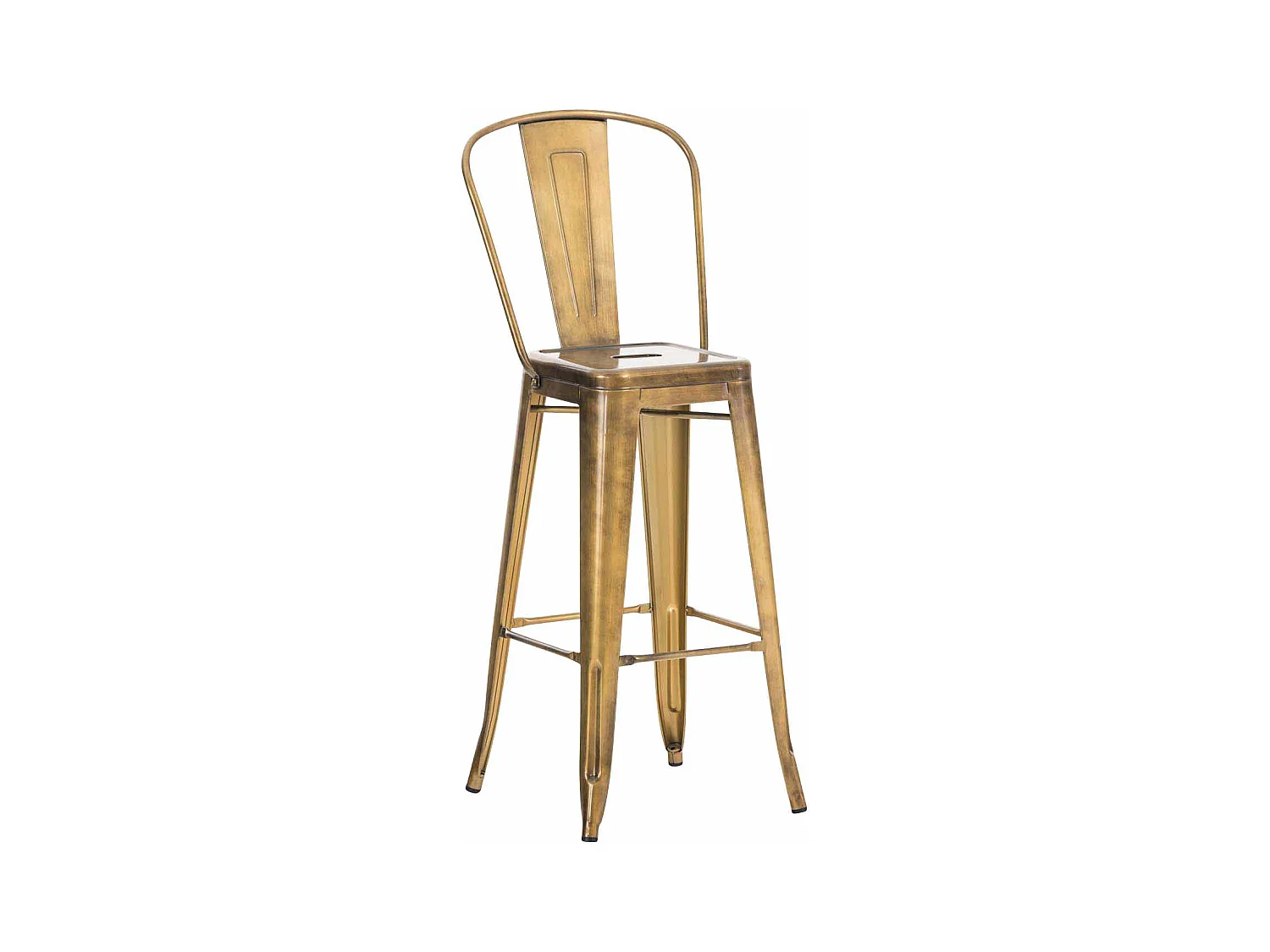 Tabouret de bar x1 métal argentée 44 x 52 x 115 cm 10_0004527