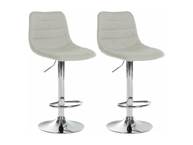 Lot de 2 tabourets métal crème 45 x 46 x 89 cm 10_0004313