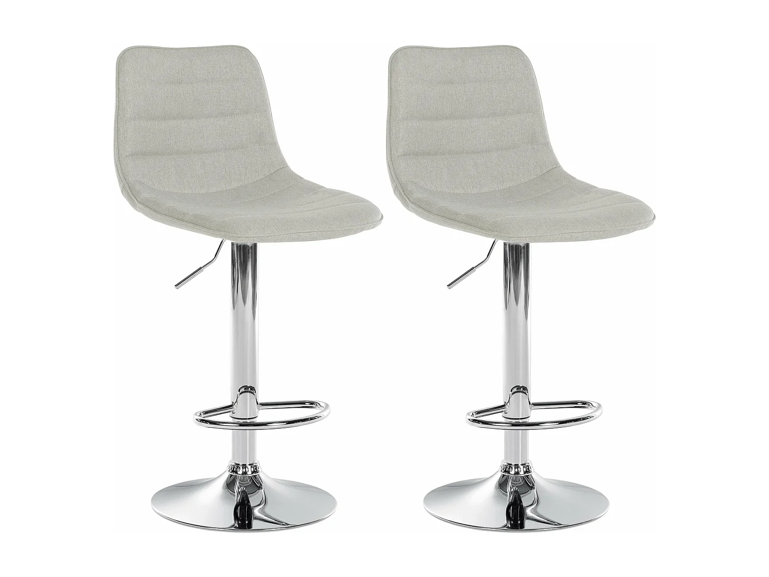 Lot de 2 tabourets métal crème 45 x 46 x 89 cm 10_0004313
