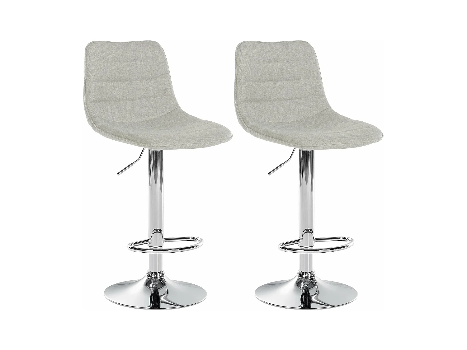 Lot de 2 tabourets métal crème 45 x 46 x 89 cm 10_0004313
