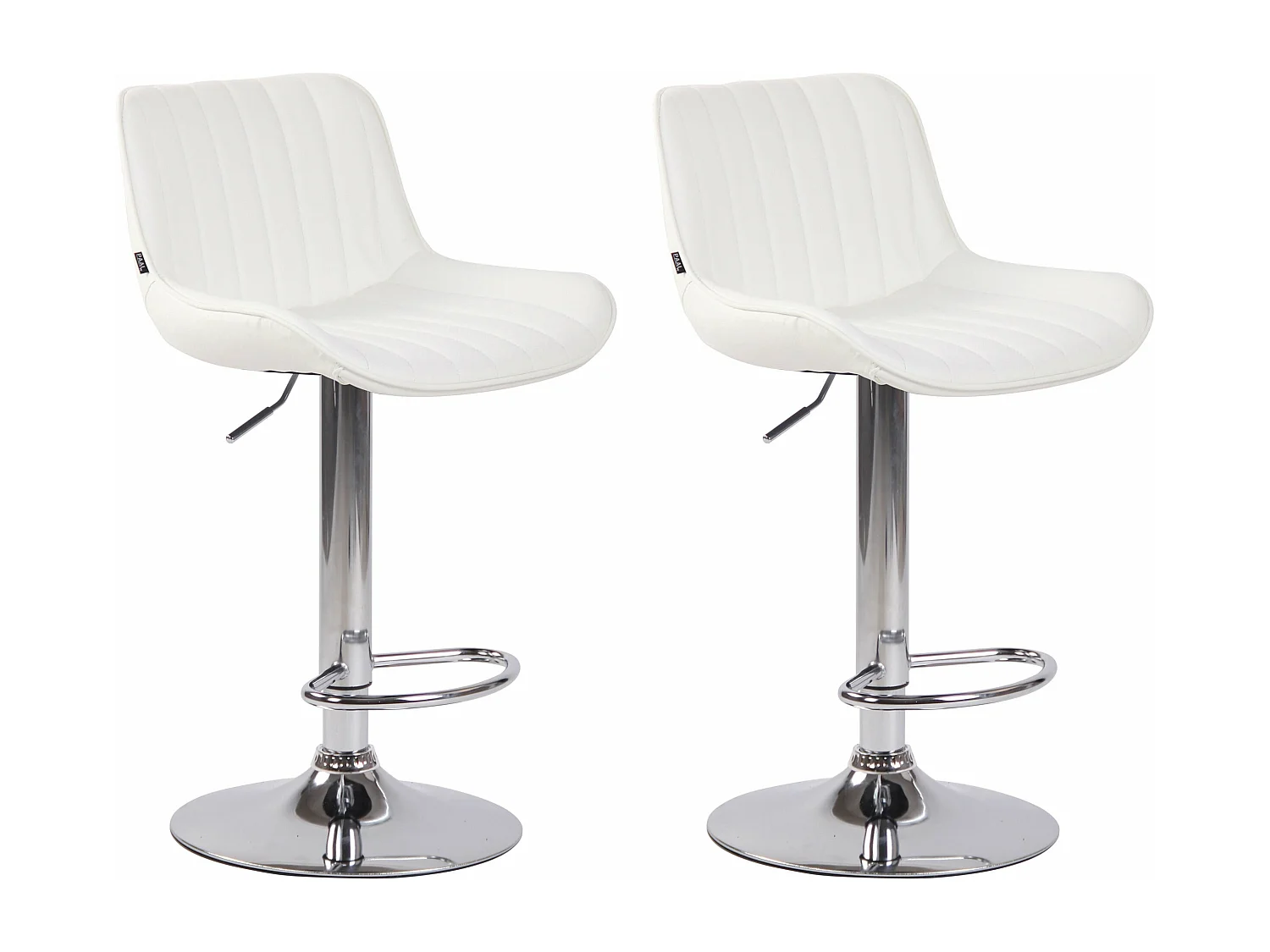 Lot de 2 tabourets métal blanche 50 x 50 x 86 cm 10_0004277