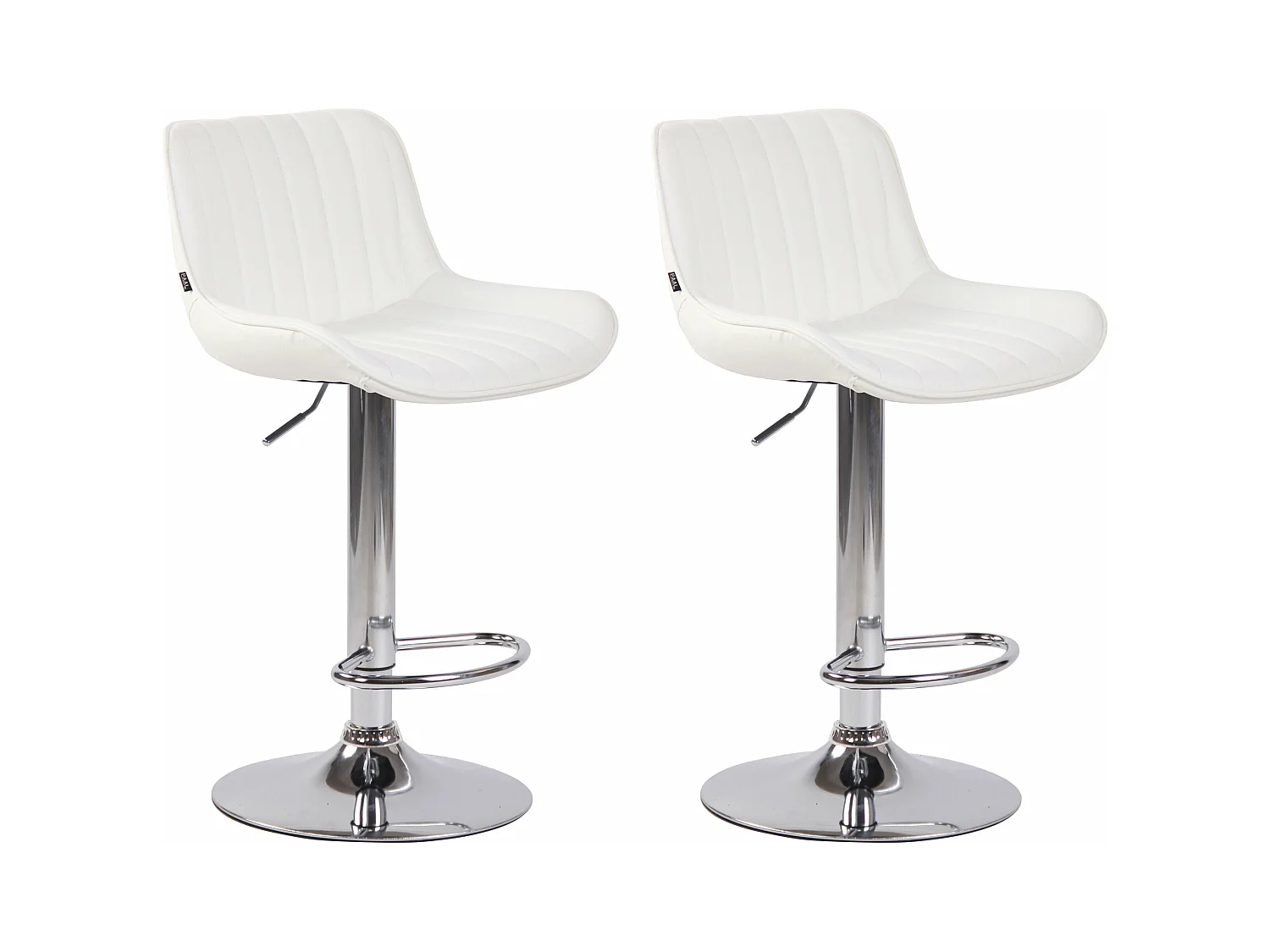 Lot de 2 tabourets métal blanche 50 x 50 x 86 cm 10_0004277