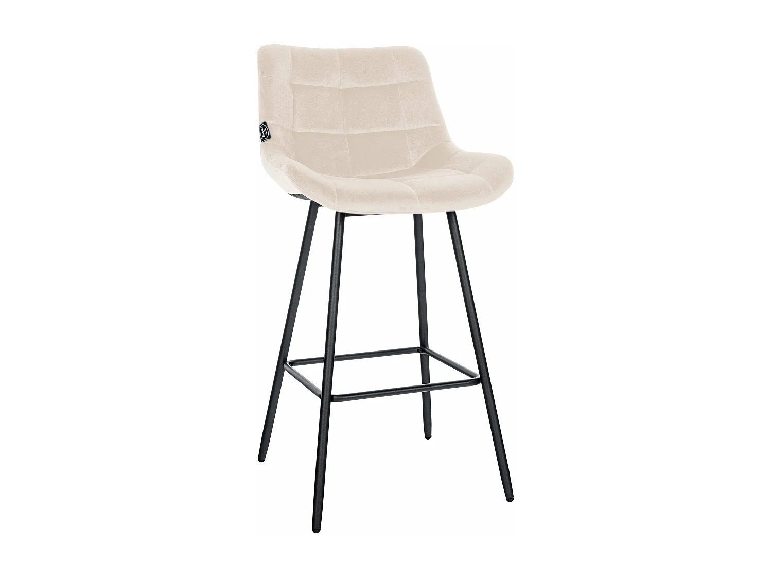 Tabouret de bar x1 métal crème 49 x 56 x 104 cm 10_0005465