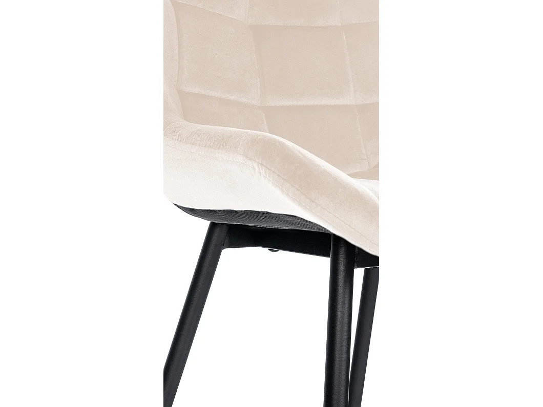 Tabouret de bar x1 métal crème 49 x 56 x 104 cm 10_0005465