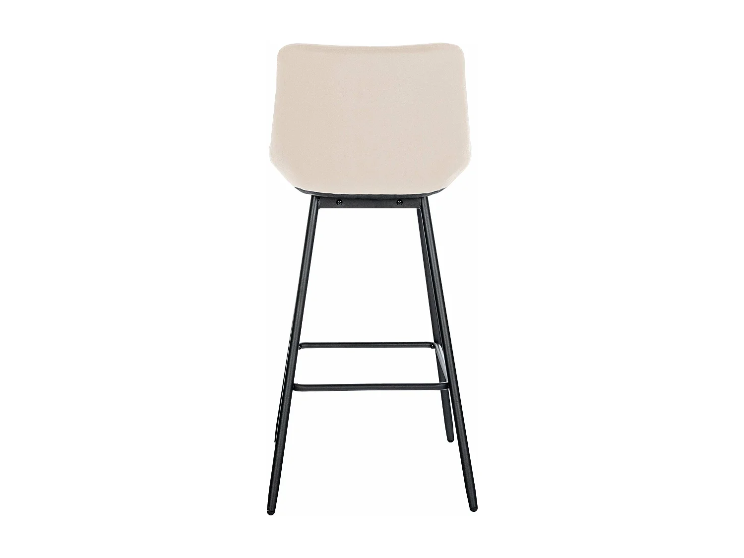 Tabouret de bar x1 métal crème 49 x 56 x 104 cm 10_0005465