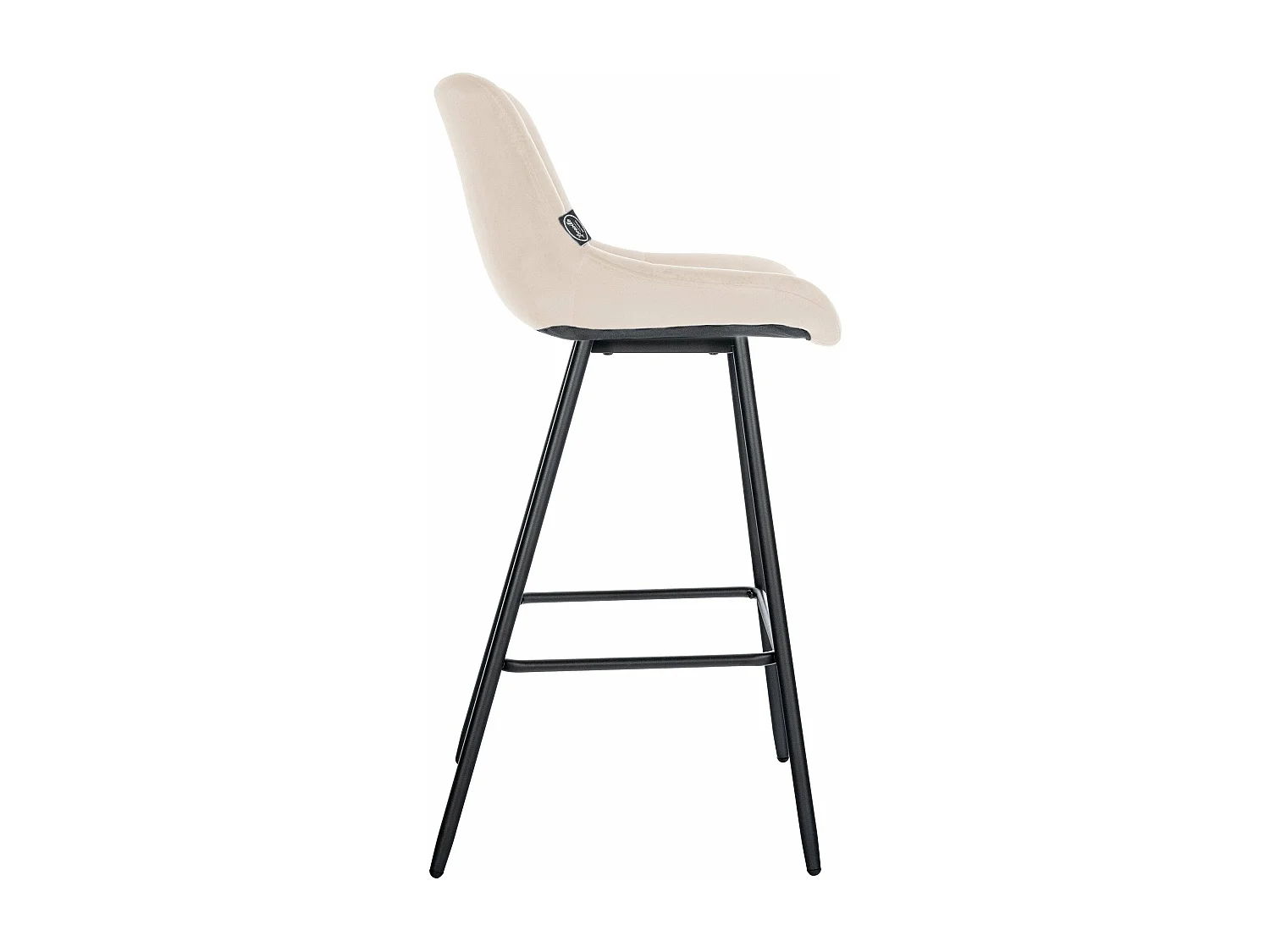 Tabouret de bar x1 métal crème 49 x 56 x 104 cm 10_0005465