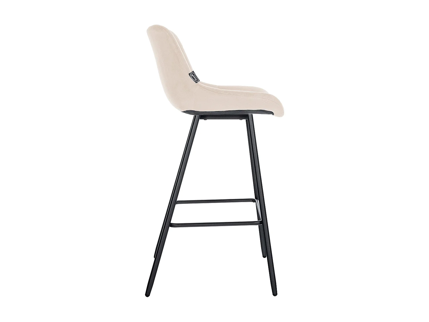 Tabouret de bar x1 métal crème 49 x 56 x 104 cm 10_0005465