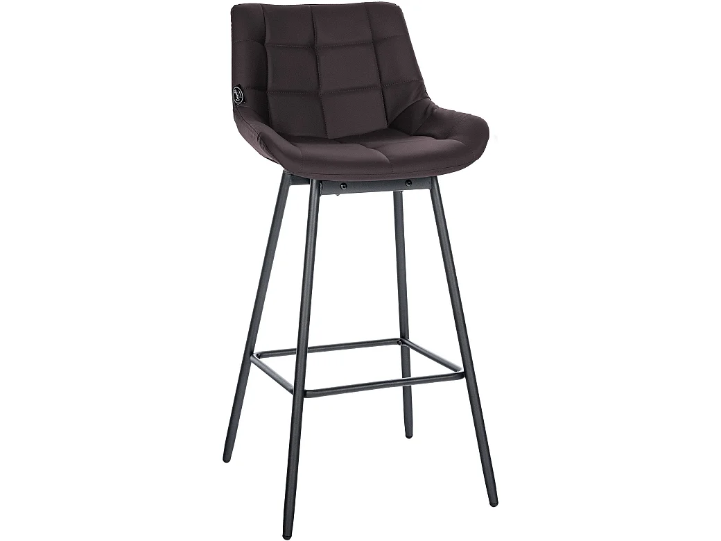Tabouret de bar pivotant métal marron 49 x 56 x 105 cm 10_0005471