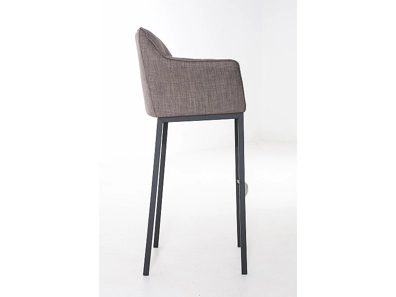 Tabouret de bar chaise métal grise 64 x 48 x 110 cm 10_0004704