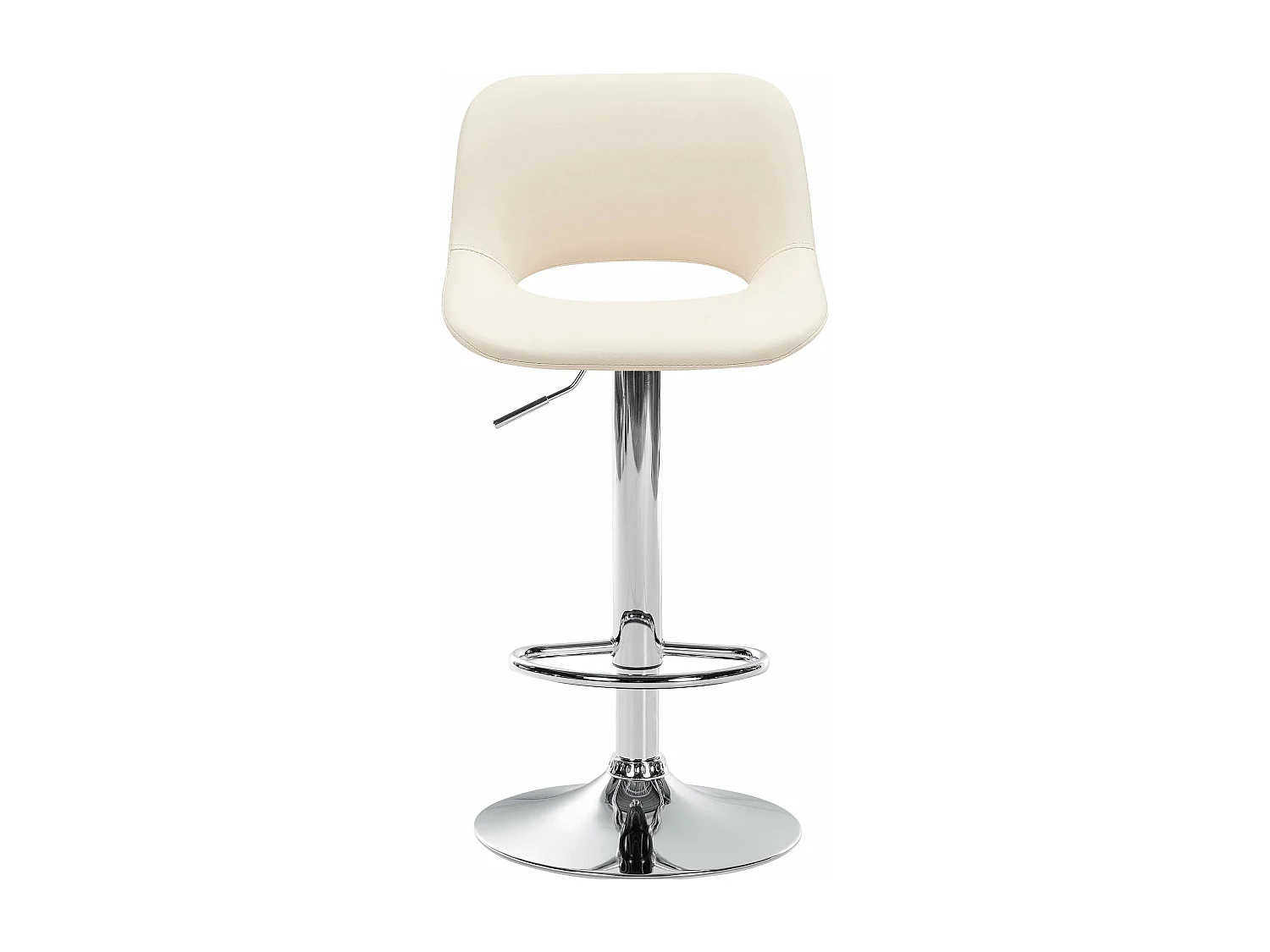 Tabouret de bar chaise métal crème 42 x 46 x 86 cm 10_0004581