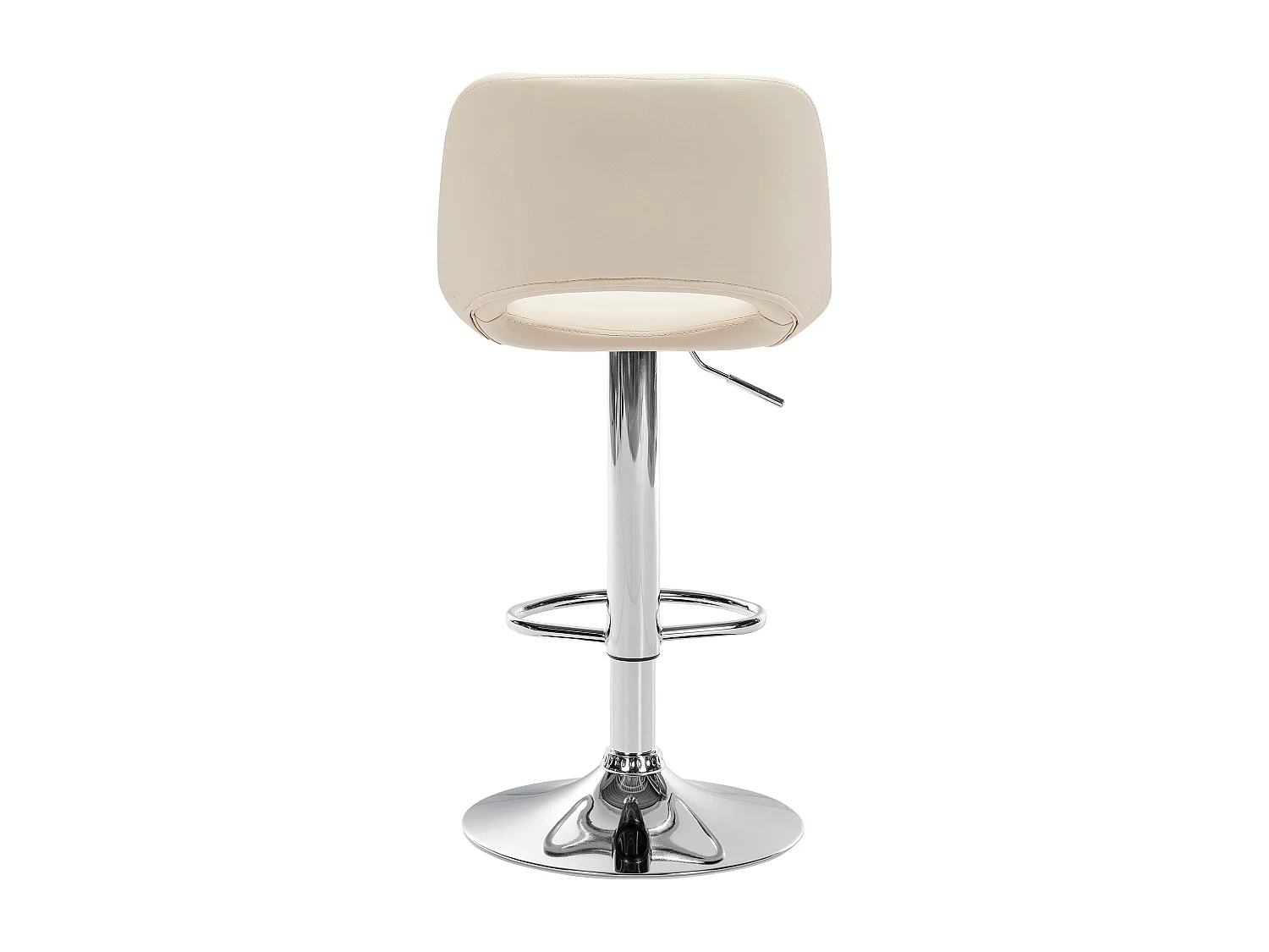 Tabouret de bar chaise métal crème 42 x 46 x 86 cm 10_0004581