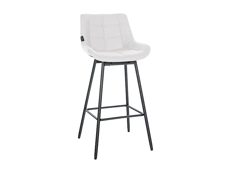 Tabouret de bar pivotant métal blanche 49 x 56 x 105 cm 10_0005470