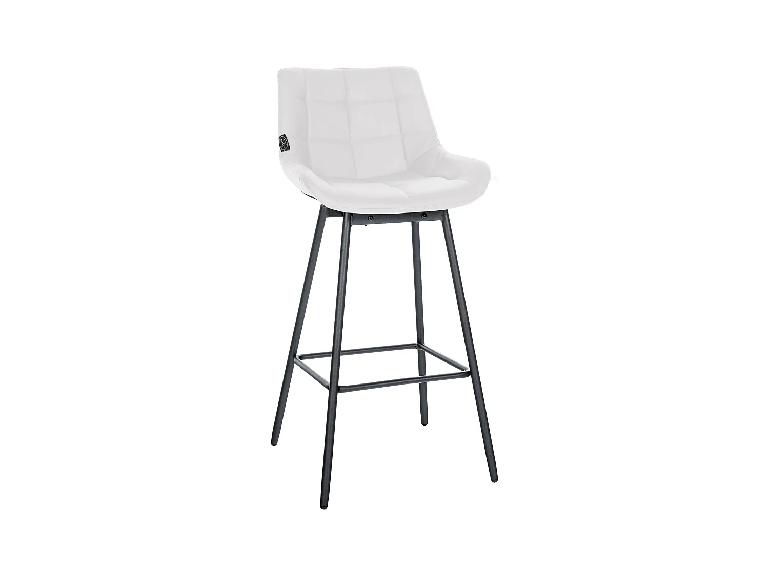 Tabouret de bar pivotant métal blanche 49 x 56 x 105 cm 10_0005470