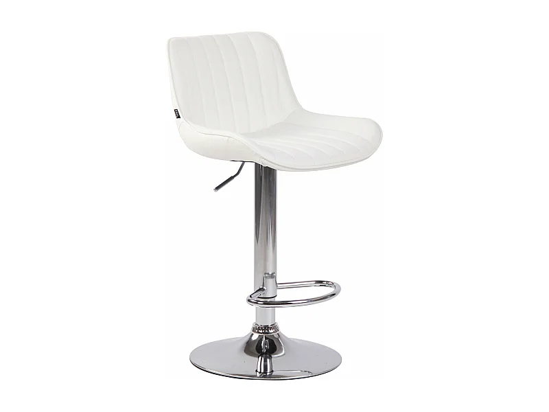 Tabouret de bar chaise métal blanche 50 x 50 x 86 cm 10_0005097