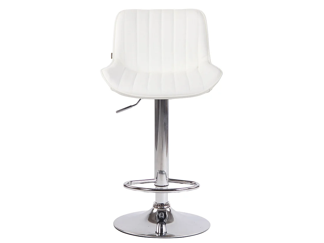 Tabouret de bar chaise métal blanche 50 x 50 x 86 cm 10_0005097